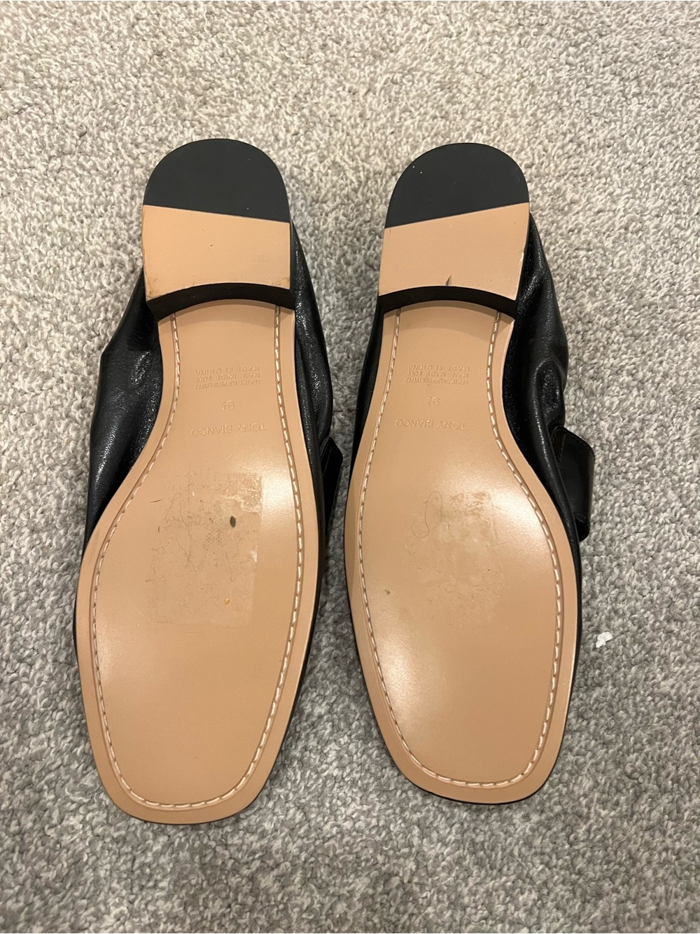Tony Bianco Gloria Black Vintage Leather Penny Loafers Women’s Size 9.5 - Picture 3 of 5